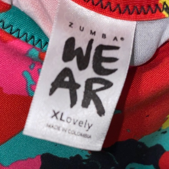 Zumba Wear Multi Color Crisscross Detail Size XL - Picture 7 of 8